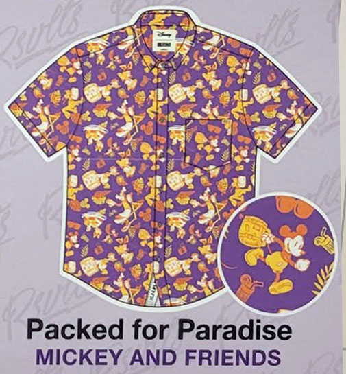 RSVLTS Packed In Paradise KUNUFLEX Short Sleeve Shirt in Purple — front view