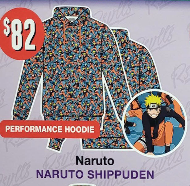 RSVLTS Naruto Performance Hoodie in Blue — front view