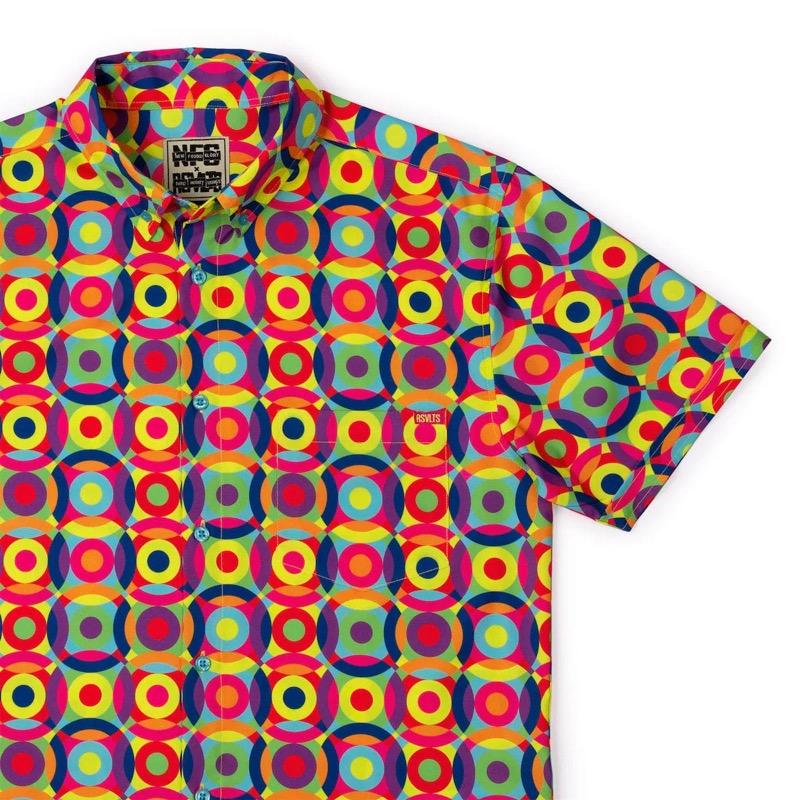 RSVLTS Mantel ’25 KUNUFLEX Short Sleeve Shirt in Multicolor — front view