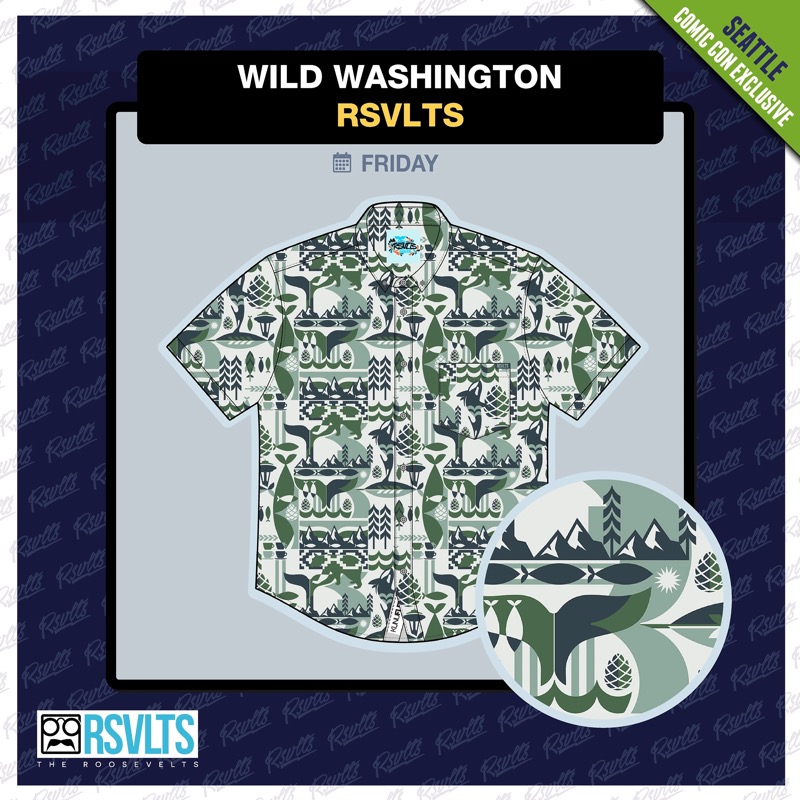 RSVLTS Wild Washington KUNUFLEX Short Sleeve Shirt in White — front view