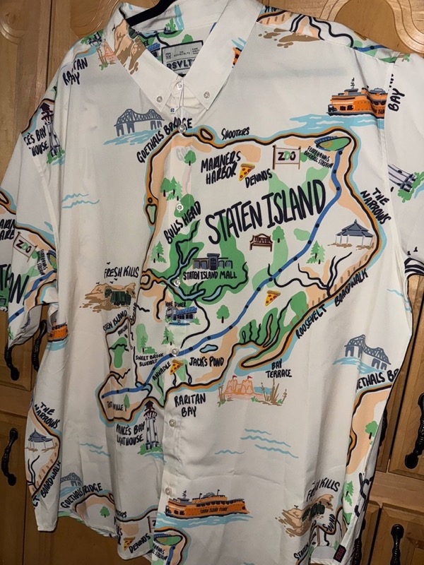 RSVLTS Staten Island KUNUFLEX Short Sleeve Shirt in White — front view
