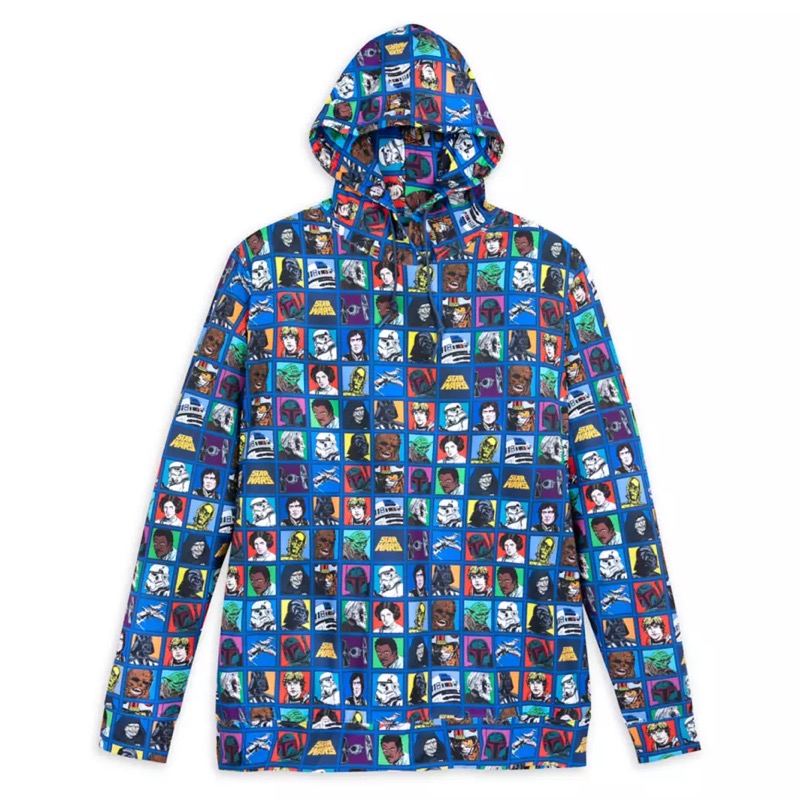 RSVLTS Empire Grid Performance Hoodie in Blue — front view