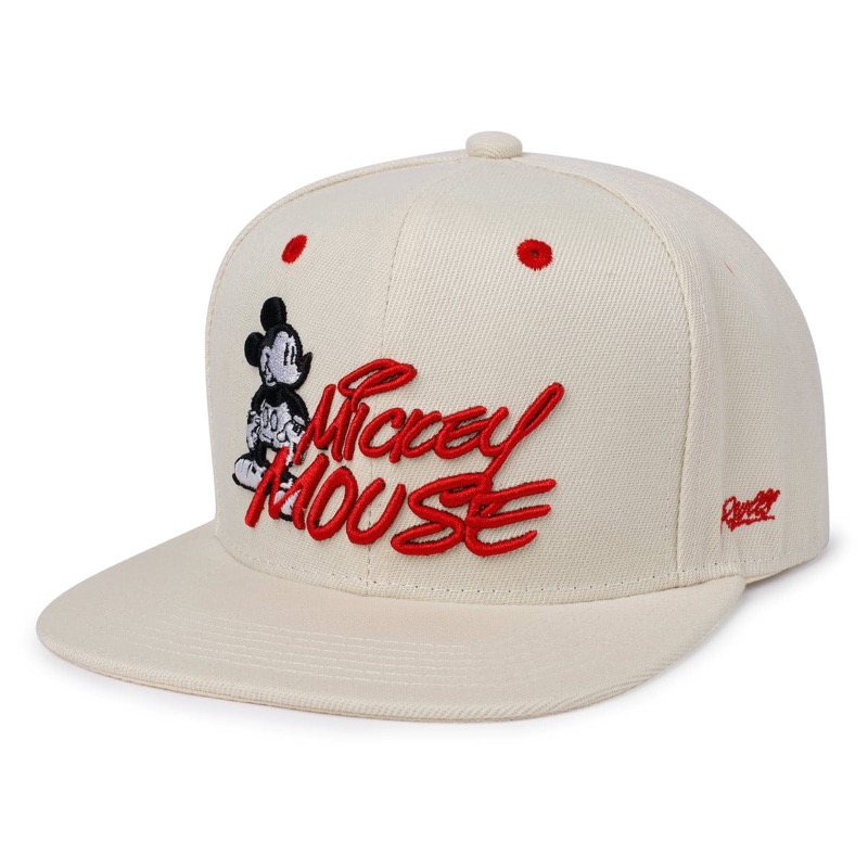 RSVLTS Signature Mickey Retro Snapback Hat in White — front view