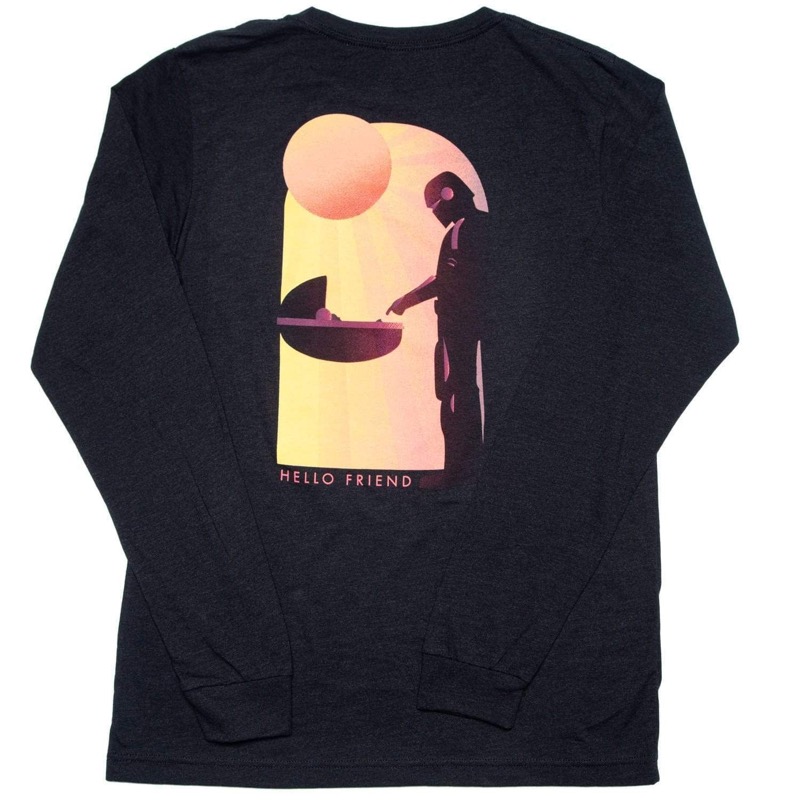 RSVLTS Hello Friend Crewneck Tee in Black — front view