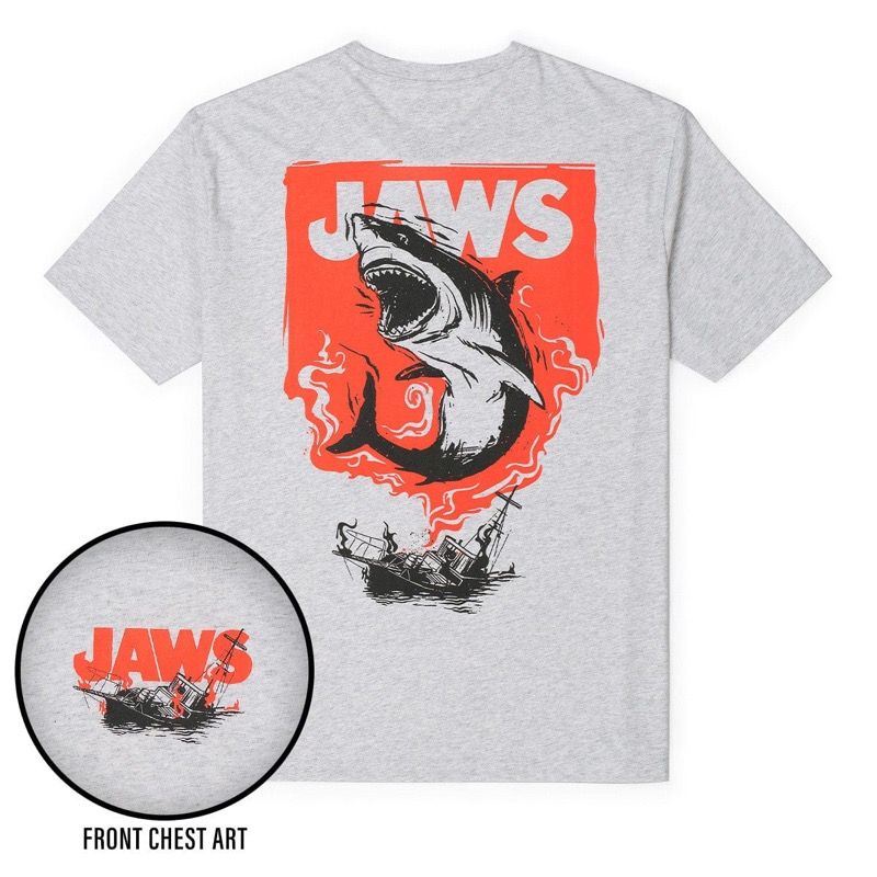 RSVLTS Boat Breaker Crewneck Tee in Gray — front view