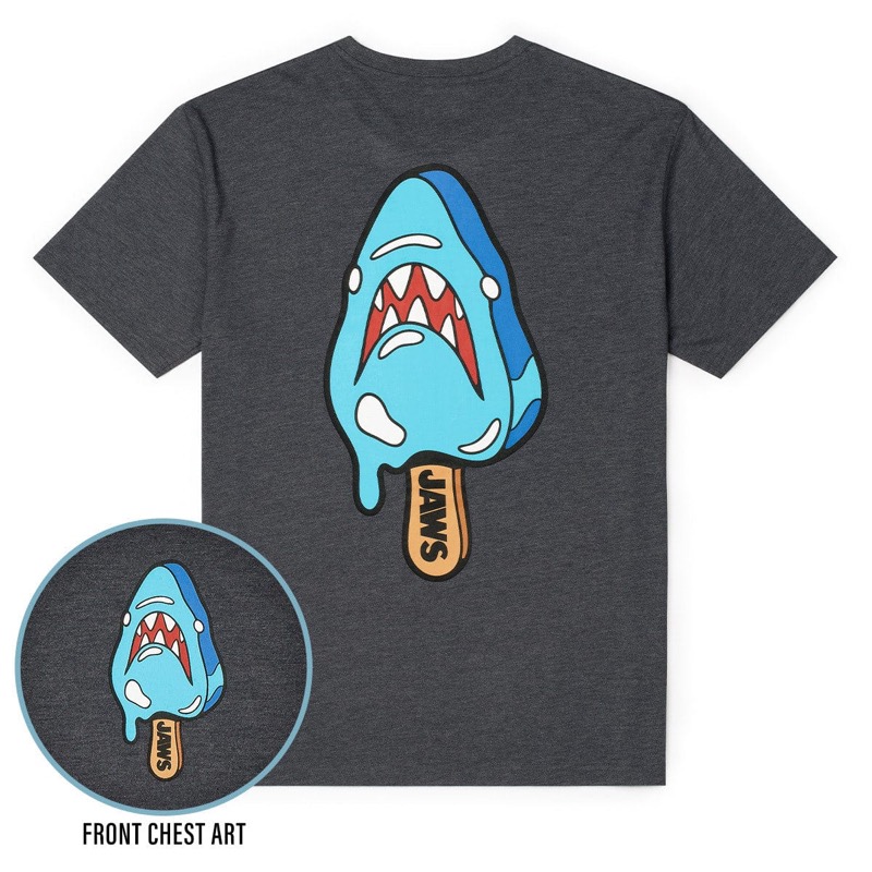 RSVLTS Sharksicle Crewneck Tee in Gray — front view