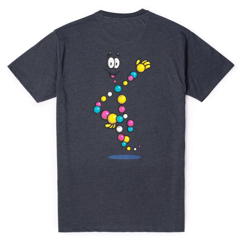RSVLTS Mr. DNA Crewneck Tee in Gray — front view