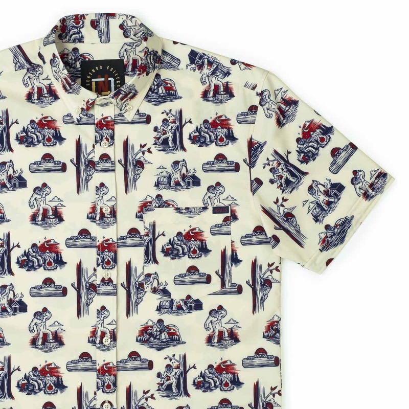 RSVLTS Search Party (Legends Edition) KUNUFLEX Short Sleeve Shirt in White — front view