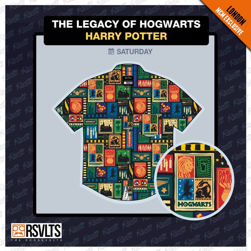 RSVLTS The Legacy of Hogwarts KUNUFLEX Short Sleeve Shirt in Multicolor — front view
