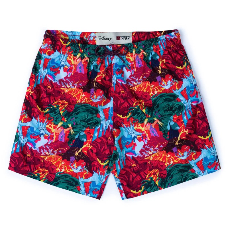 RSVLTS Olympus Would Be That Way Hybrid Shorts in Red — front view