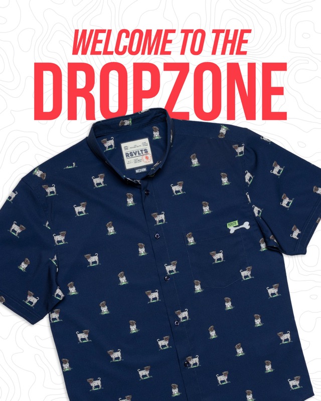RSVLTS Pugs KUNUFLEX Short Sleeve Shirt in Blue — detail 2