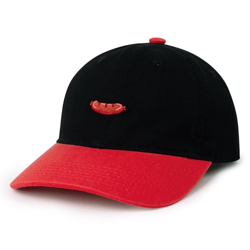 RSVLTS Sausage Strapback Hat in Black — front view