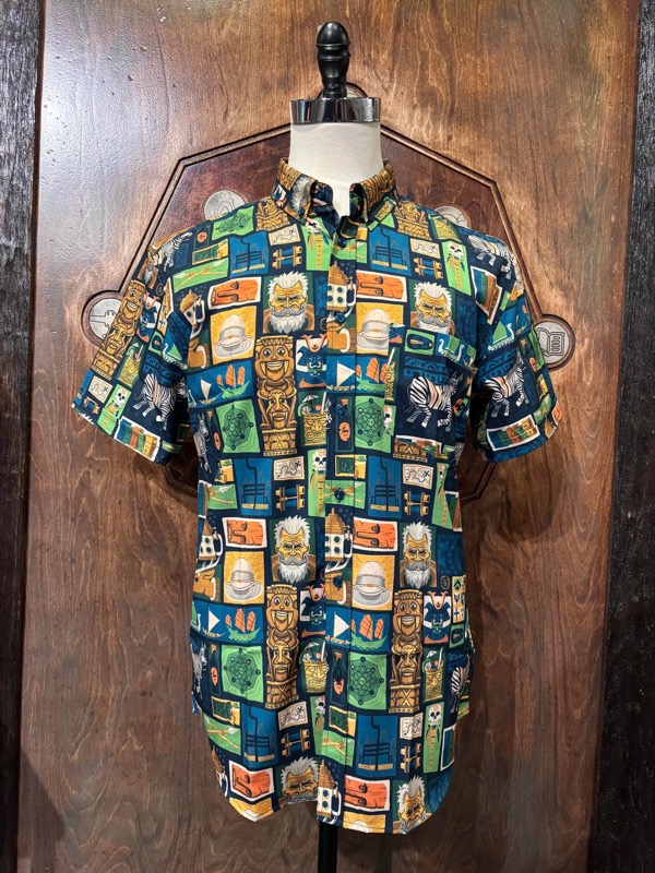 RSVLTS Hawthorne’s Hideout KUNUFLEX Short Sleeve Shirt in Green — front view
