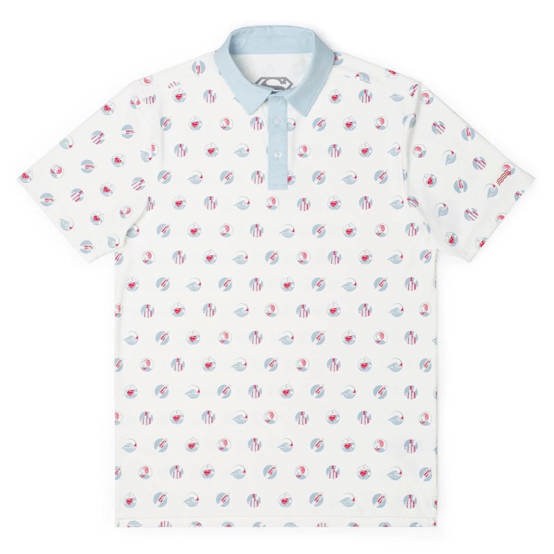 RSVLTS To the Rescue All-Day Polo in White — front view