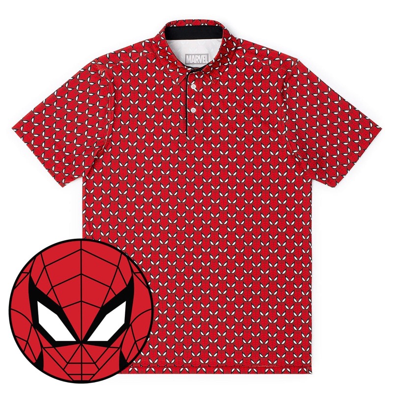 RSVLTS Neighborhood Watch All-Day Polo in Red — front view