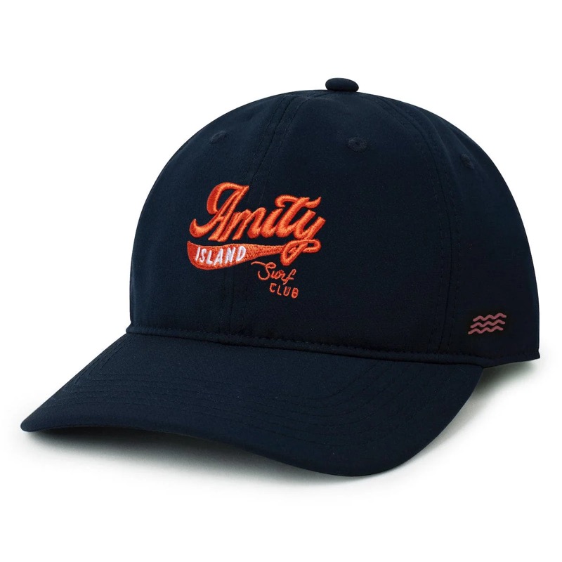 RSVLTS Amity Island Surf Club Strapback Hat in Blue — front view