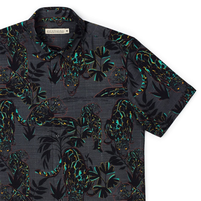 RSVLTS Jag Noir (Bamboo) KUNUFLEX Short Sleeve Shirt — front view