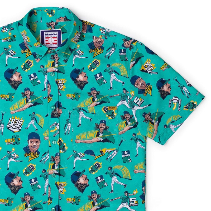 RSVLTS Refuse to Lose KUNUFLEX Short Sleeve Shirt in Blue — front view