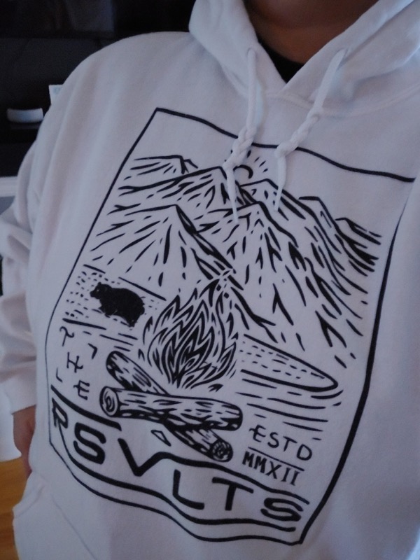 RSVLTS Old West Performance Hoodie in White — detail 2