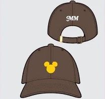 RSVLTS Mickey Mouse Country Club Strapback Hat in Brown — front view