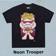 RSVLTS Neon Trooper Crewneck Tee in Black — front view