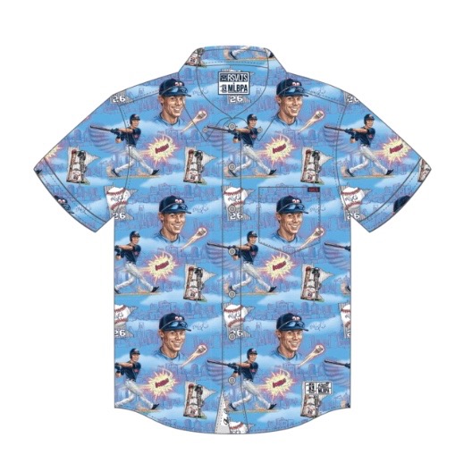 RSVLTS Bomba KUNUFLEX Short Sleeve Shirt in Blue — front view