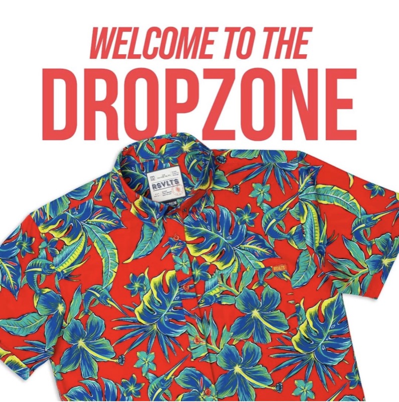 RSVLTS Palm Selleck KUNUFLEX Short Sleeve Shirt in Red — front view