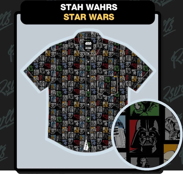 RSVLTS Stah Wahrs KUNUFLEX Short Sleeve Shirt in Black — front view