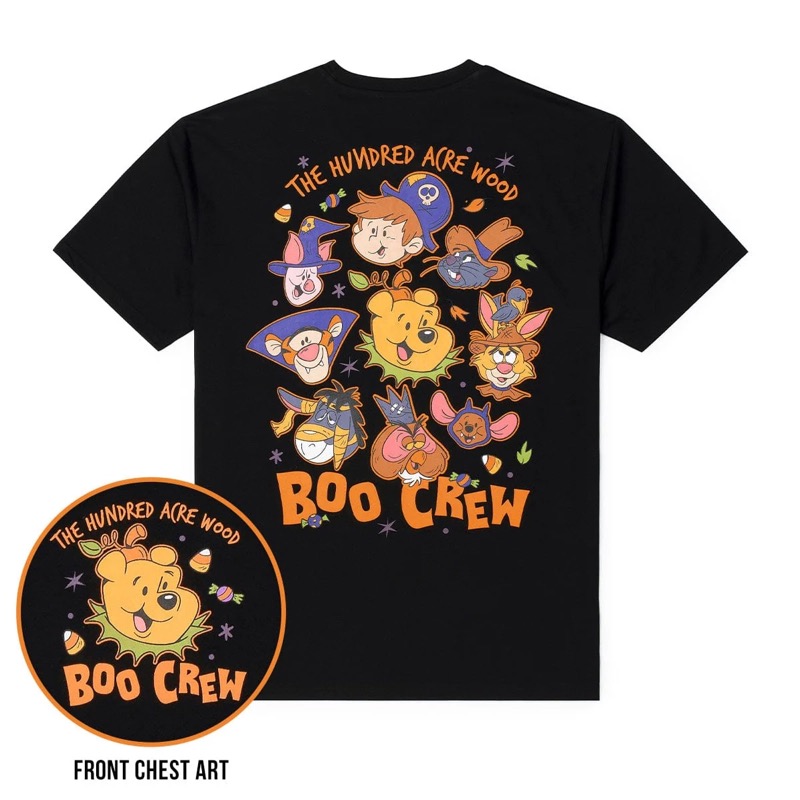 RSVLTS Boo Crew Crewneck Tee in Black — front view