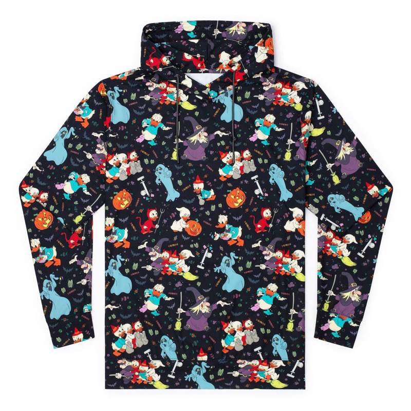 RSVLTS Tricks, Treats, and Trouble Performance Hoodie in Black — front view