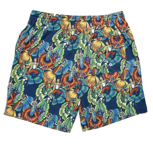 RSVLTS Tom Ace Jungle Friends Swimwear in Black — front view