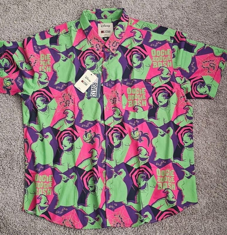RSVLTS Oogie Boogie Bash KUNUFLEX Short Sleeve Shirt in Multicolor — front view