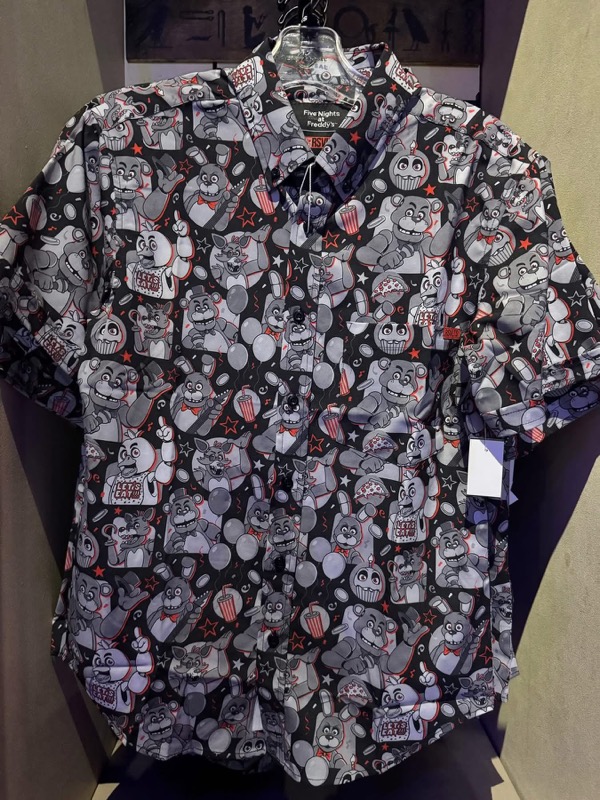 RSVLTS Fantasy and Fun KUNUFLEX Short Sleeve Shirt in Black — front view