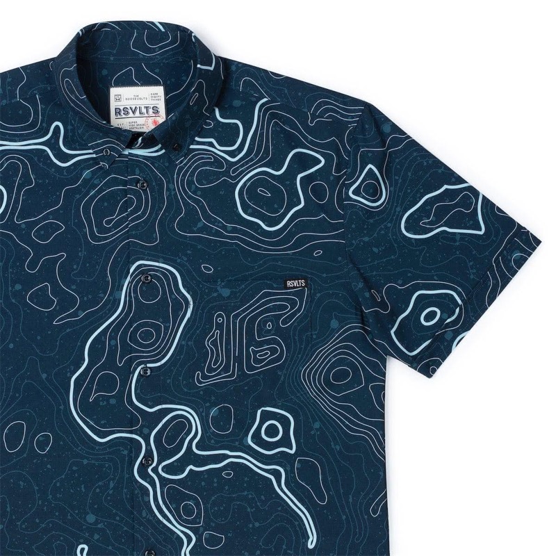 RSVLTS Topograph KUNUFLEX Short Sleeve Shirt — front view