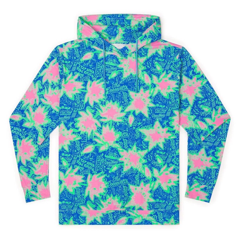 RSVLTS Camp Kunu (Blue) Performance Hoodie — front view