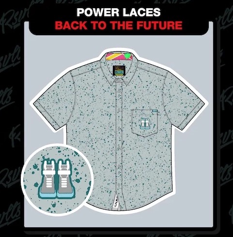 RSVLTS Power Laces KUNUFLEX Short Sleeve Shirt in White — front view