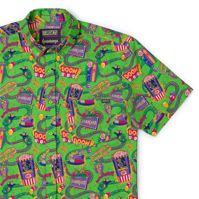RSVLTS Welcome to Horrorland KUNUFLEX Short Sleeve Shirt — front view