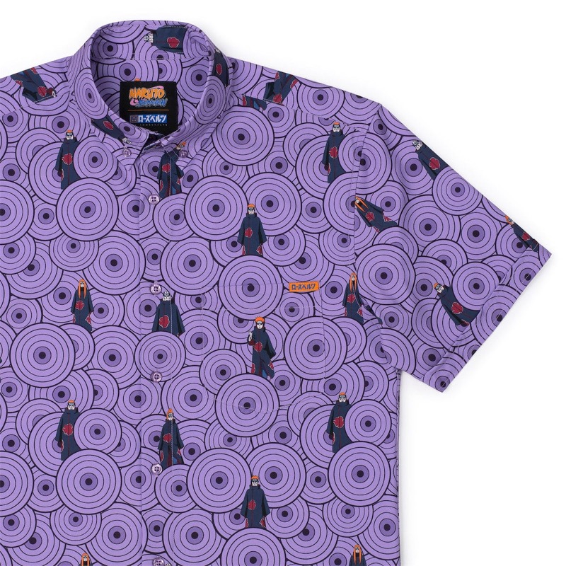 RSVLTS The Six Paths of Pain KUNUFLEX Short Sleeve Shirt in Purple — front view
