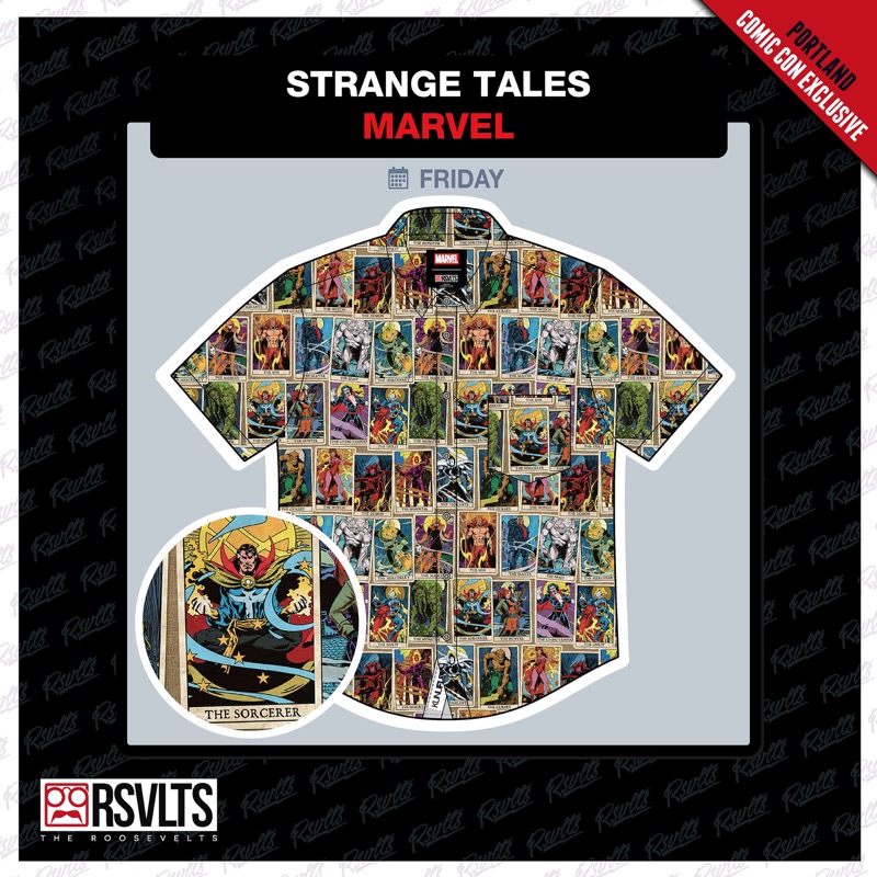 RSVLTS Strange Tales KUNUFLEX Short Sleeve Shirt in Multicolor — front view