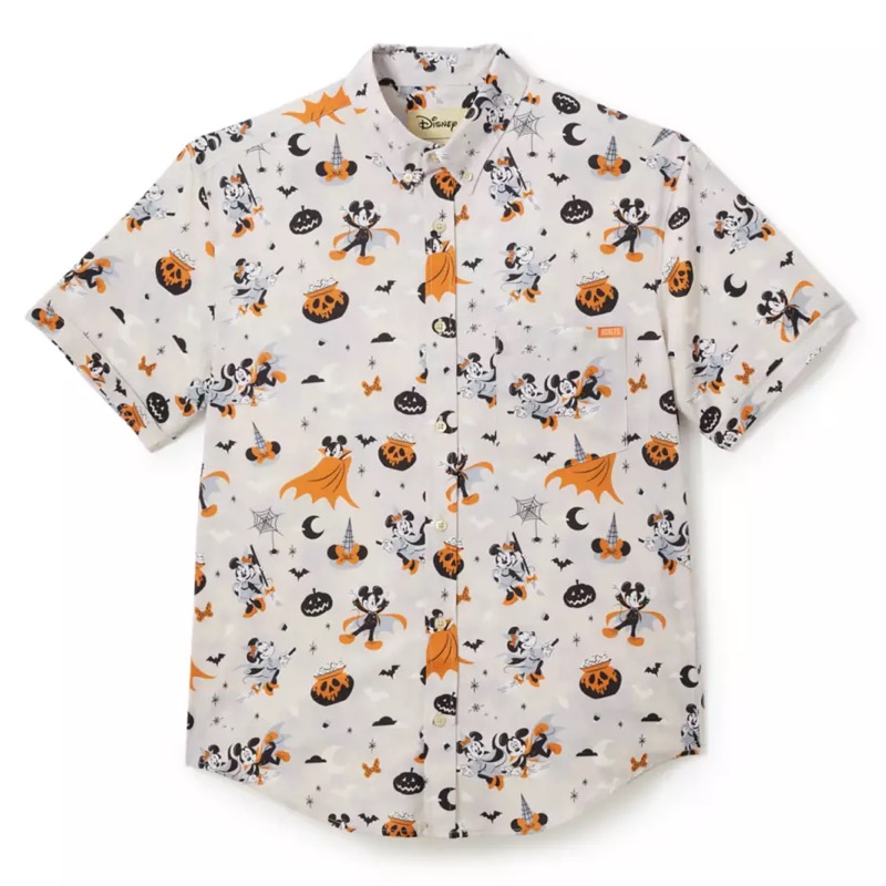 RSVLTS Mickey, Minnie, and Mischief KUNUFLEX Short Sleeve Shirt in White — front view