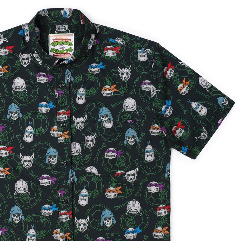 RSVLTS Rad to the Bone KUNUFLEX Short Sleeve Shirt in Green — front view