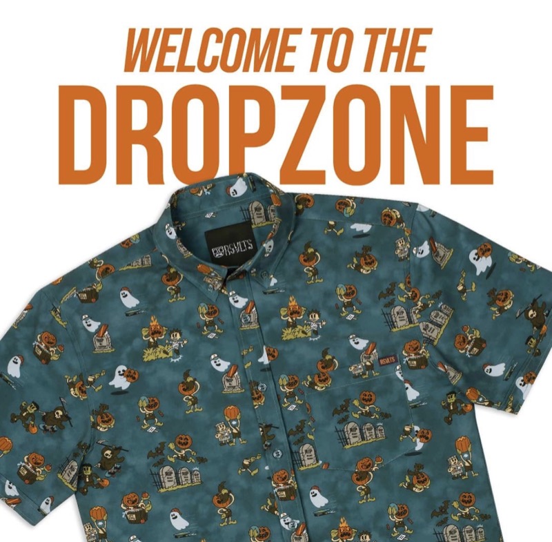 RSVLTS Lil Spooky & The Boo Crew KUNUFLEX Short Sleeve Shirt in Green — front view