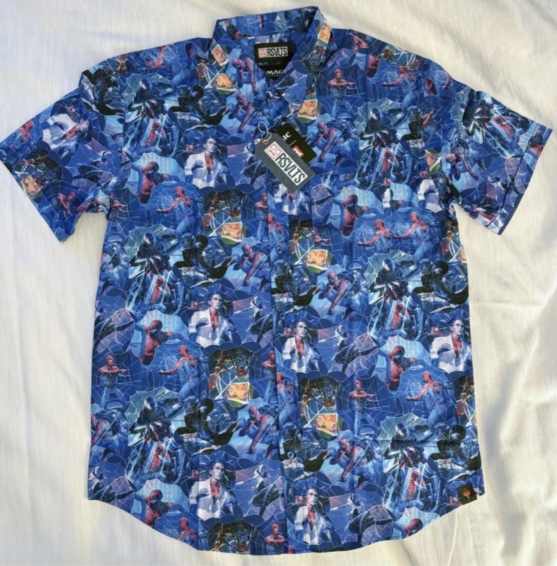 RSVLTS Magic x Spider-Man KUNUFLEX Short Sleeve Shirt — front view