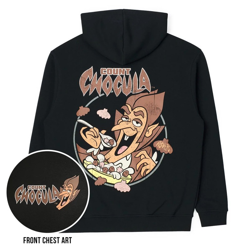 RSVLTS Count Chocula Performance Hoodie in Black — front view