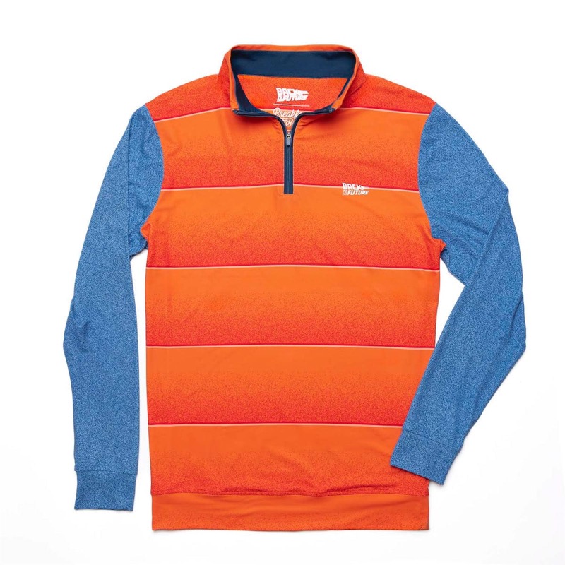 RSVLTS The Marty Quarter Zip in Orange — front view