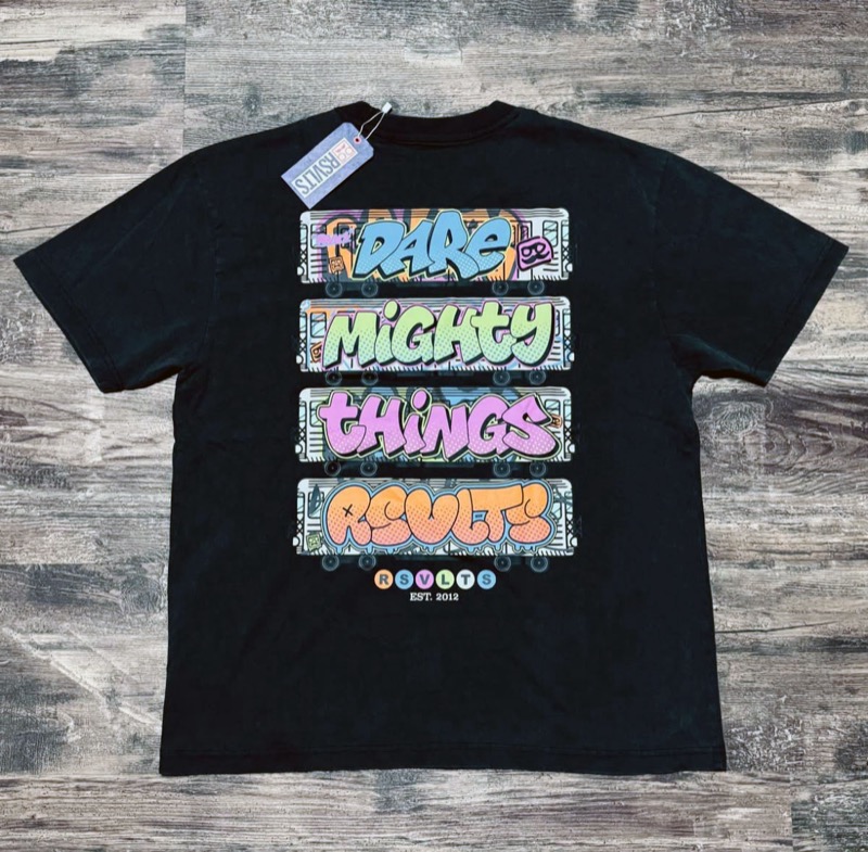 RSVLTS Underground Drip Crewneck Tee in Black — detail 2