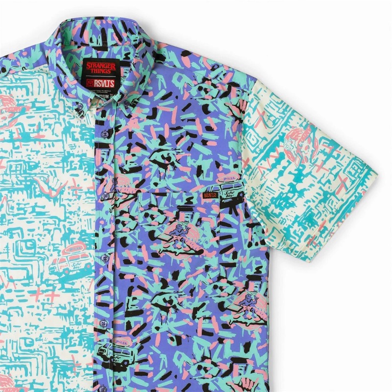 RSVLTS Surfer Boy Pizza (Two Toppings) KUNUFLEX Short Sleeve Shirt — front view