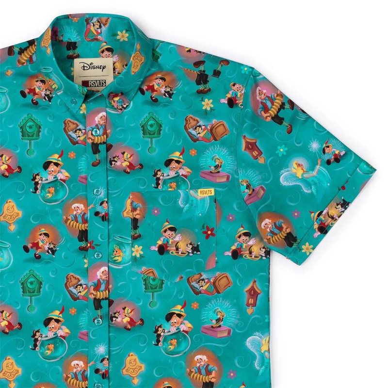 RSVLTS Wish Granted KUNUFLEX Short Sleeve Shirt in Green — front view