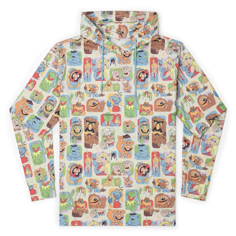RSVLTS Time to Meet the Muppets Performance Hoodie in White — front view