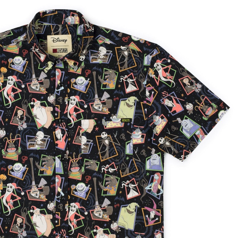 RSVLTS Nightmare Neighbors KUNUFLEX Short Sleeve Shirt in Black — front view